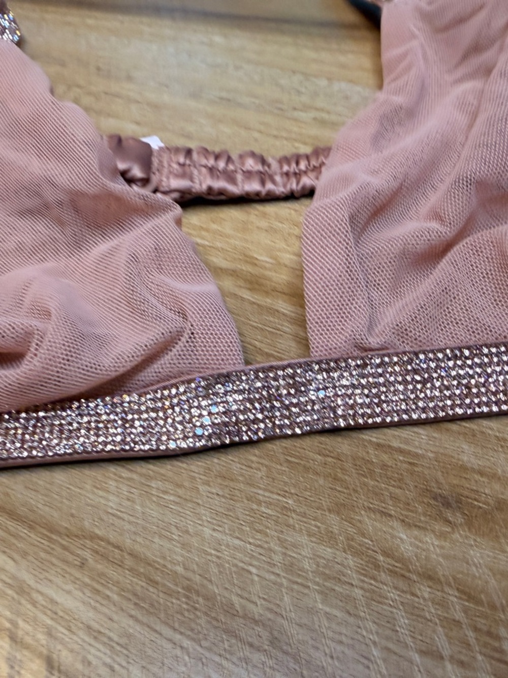 Victoria's Secret Rhinestone Strap Bralette in Dusty Rose